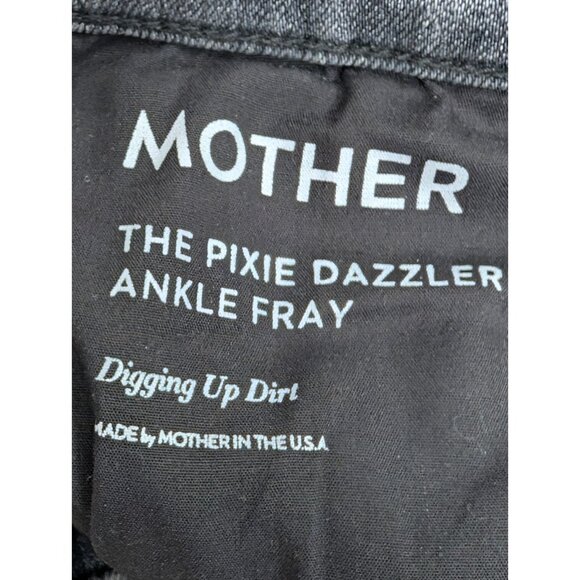Mother Jeans The Pixie Dazzler Ankle Fray in Digging Up Dirt Gray Button Fly 28 - Picture 10 of 13